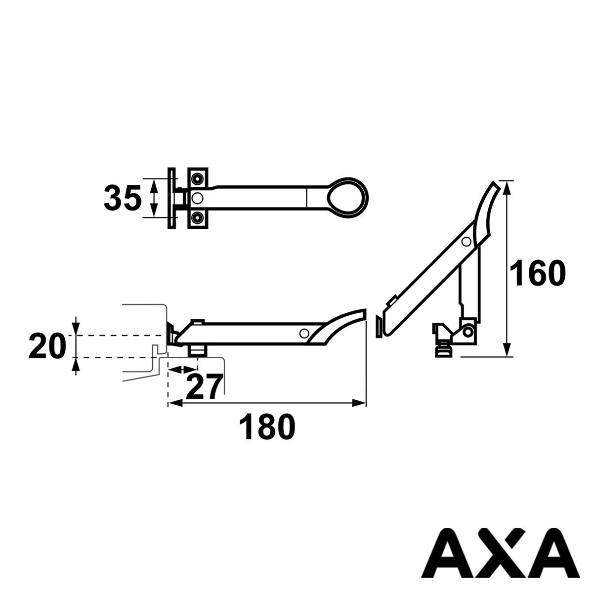 Alternatieve afbeelding voor AXA RAAMUITZETTER AXAFLEX ZWART