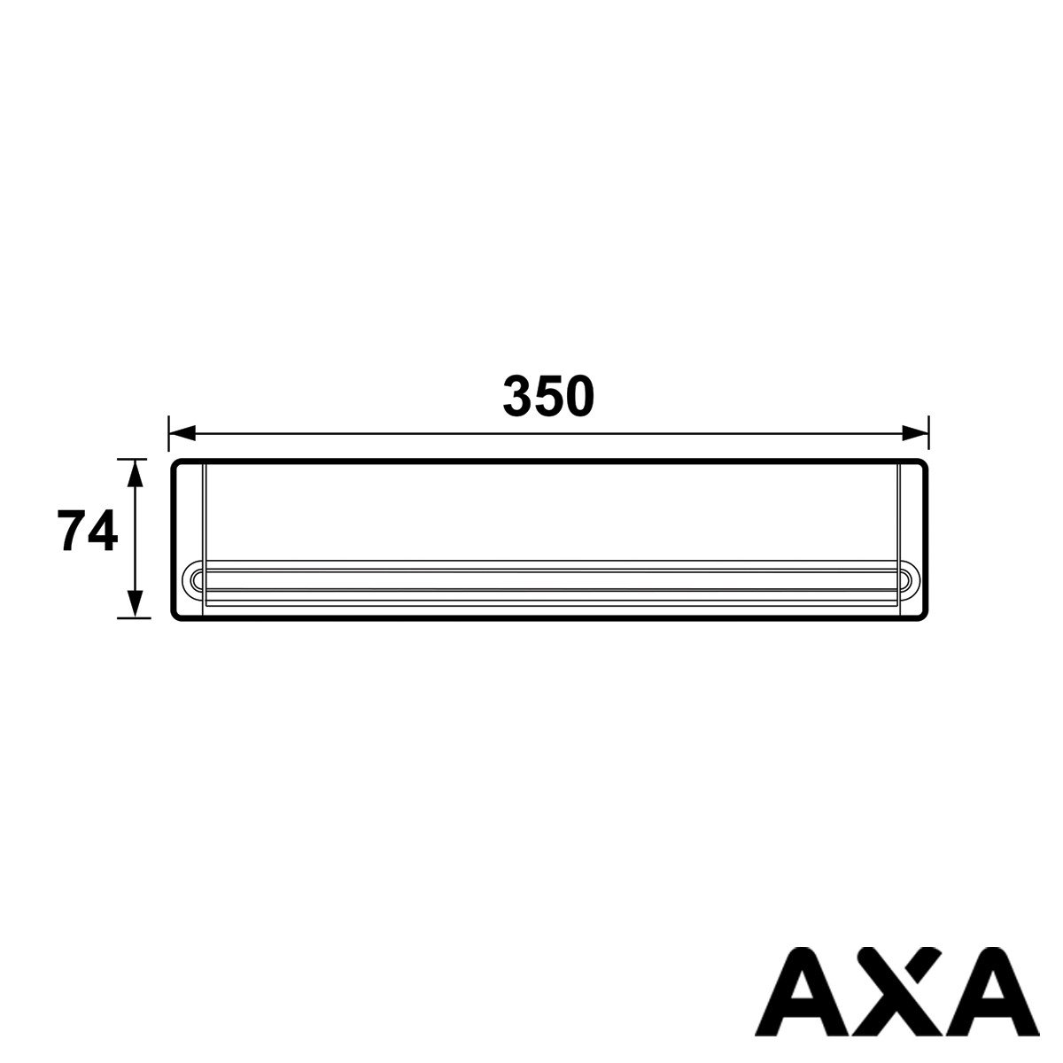 Alternatieve afbeelding voor BRIEFPLAAT ZWART AXA