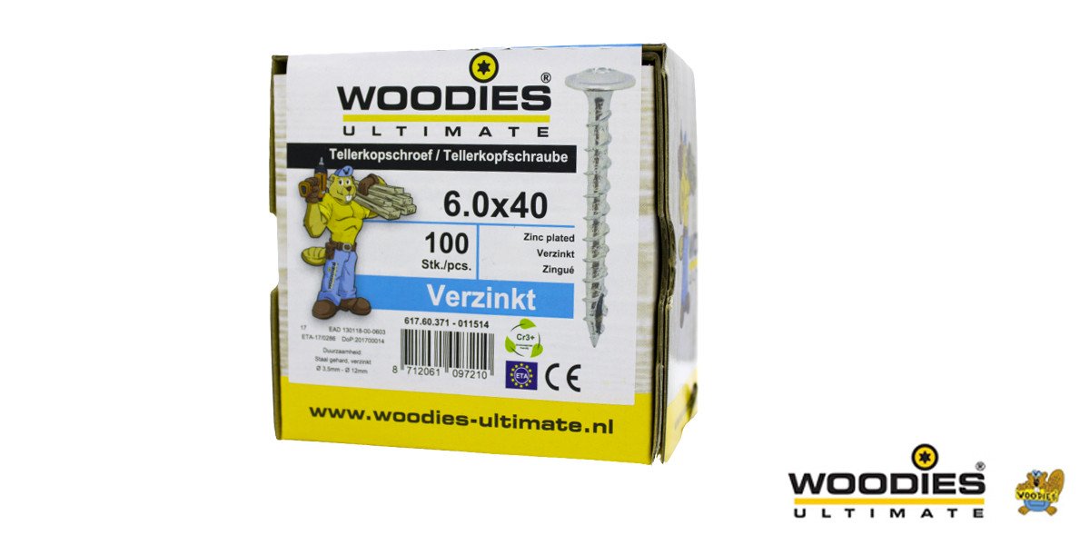 Alternatieve afbeelding voor Woodies Tellerkopschroeven TORX-30 verzinkt 6x40mm 100 stuks