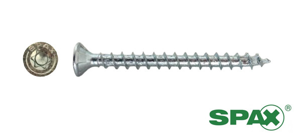 Alternatieve afbeelding voor Spax spaanplaatschroeven 3,5x16 mm verzinkt platkop TORX 200 stuks