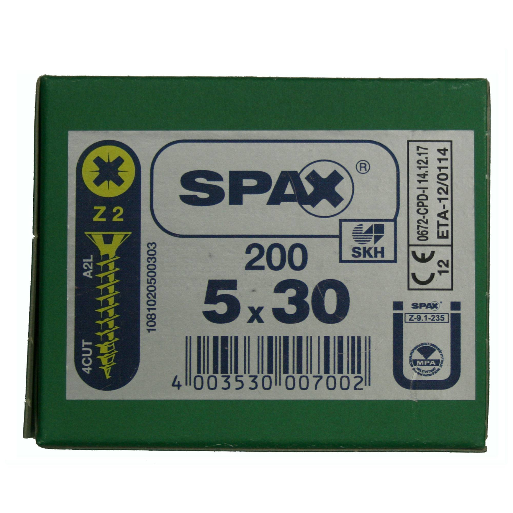 Alternatieve afbeelding voor Spax spaanplaatschroeven 5x30 mm geelverzinkt platkop Pozidriv 200 stuks