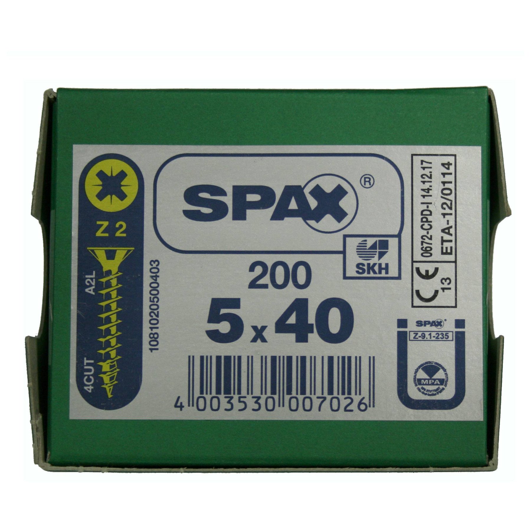 Alternatieve afbeelding voor Spax spaanplaatschroeven 5x40 mm geelverzinkt platkop Pozidriv 200 stuks