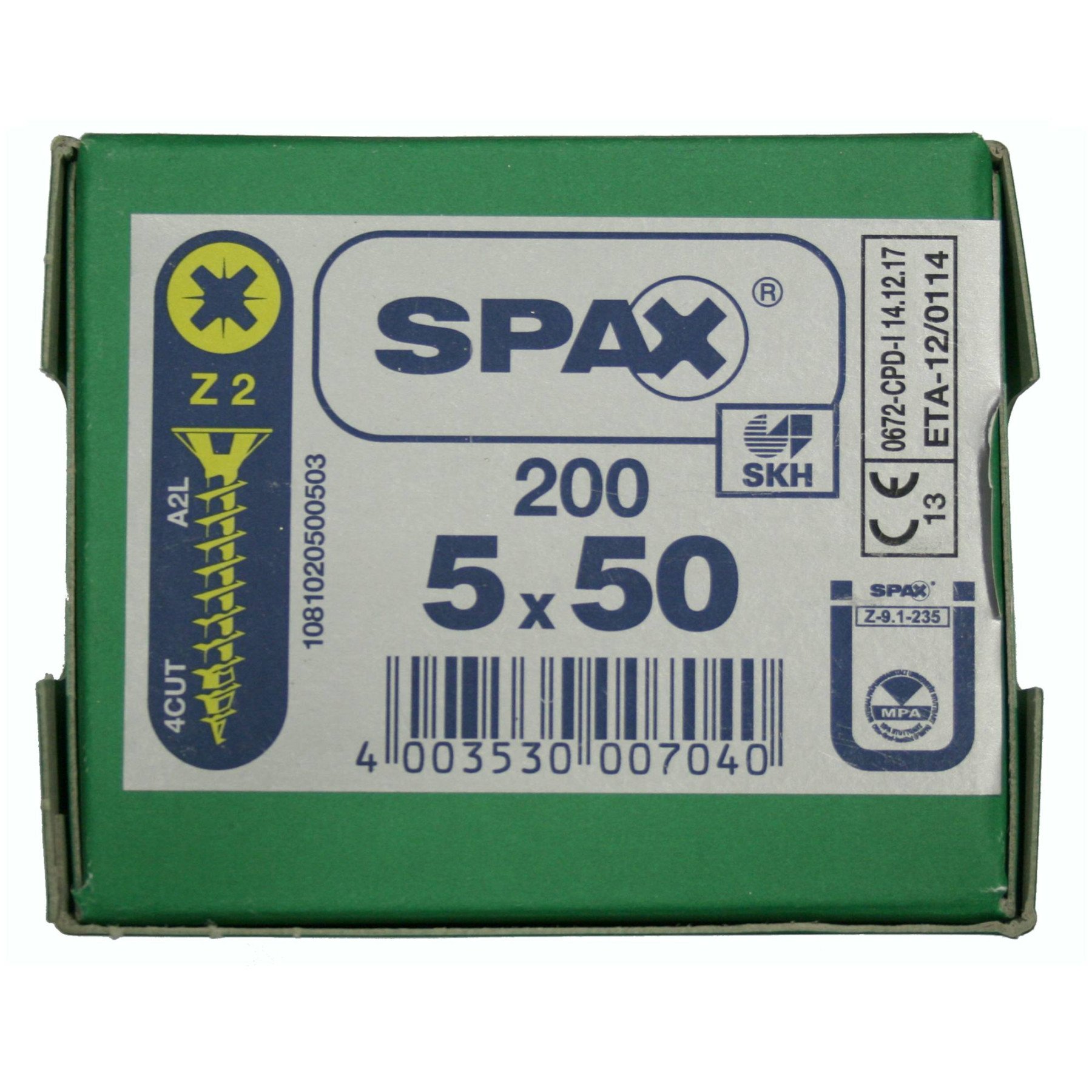 Alternatieve afbeelding voor Spax spaanplaatschroeven 5x50 mm geelverzinkt platkop Pozidriv 200 stuks