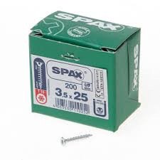 Alternatieve afbeelding voor Spax spaanplaatschroeven 3,5x25 mm verzinkt platkop TORX 200 stuks