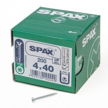 Alternatieve afbeelding voor Spax spaanplaatschroeven 4x40 mm wirox platkop TORX 200 stuks