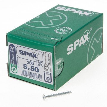 Alternatieve afbeelding voor Spax spaanplaatschroeven 5x50mm verzinkt platkop TORX 200 stuks