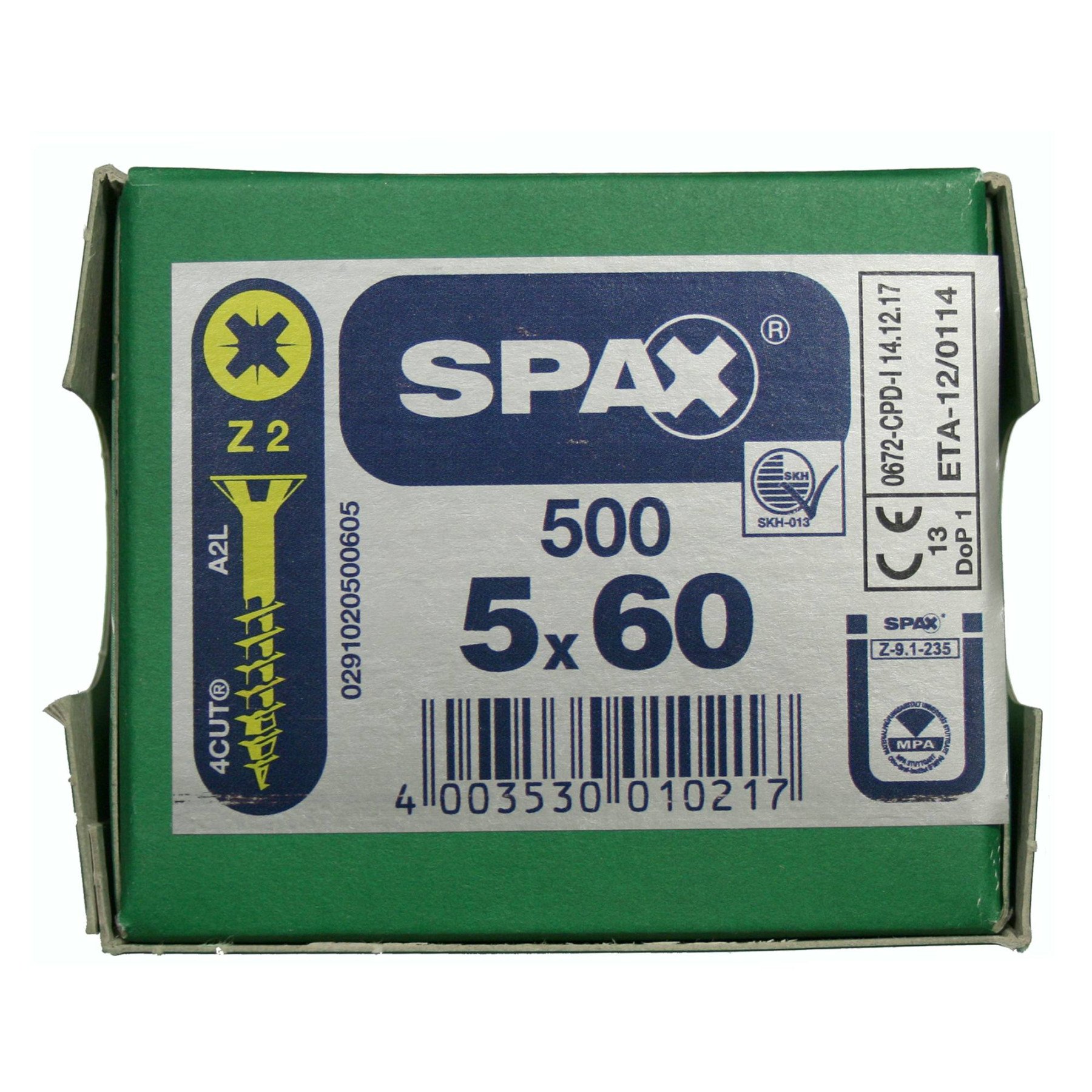 Alternatieve afbeelding voor Spax spaanplaatschroeven 5x60 mm geelverzinkt platkop Pozidriv 500 stuks