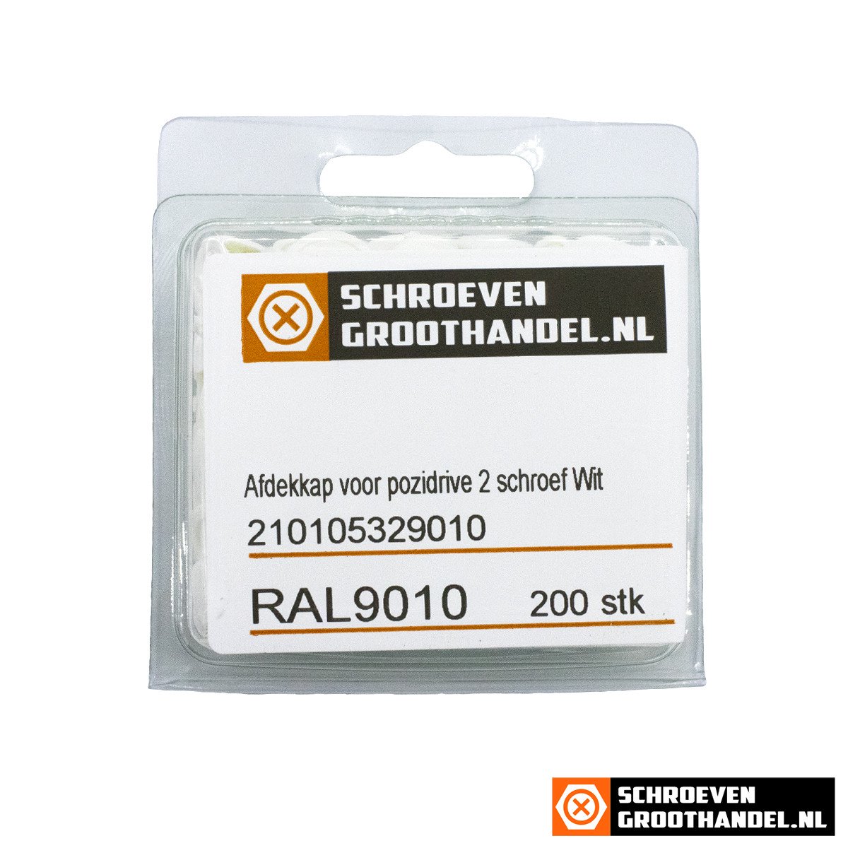 Alternatieve afbeelding voor Afdekkapjes voor schroef pozidriv-2 wit 200 stuks