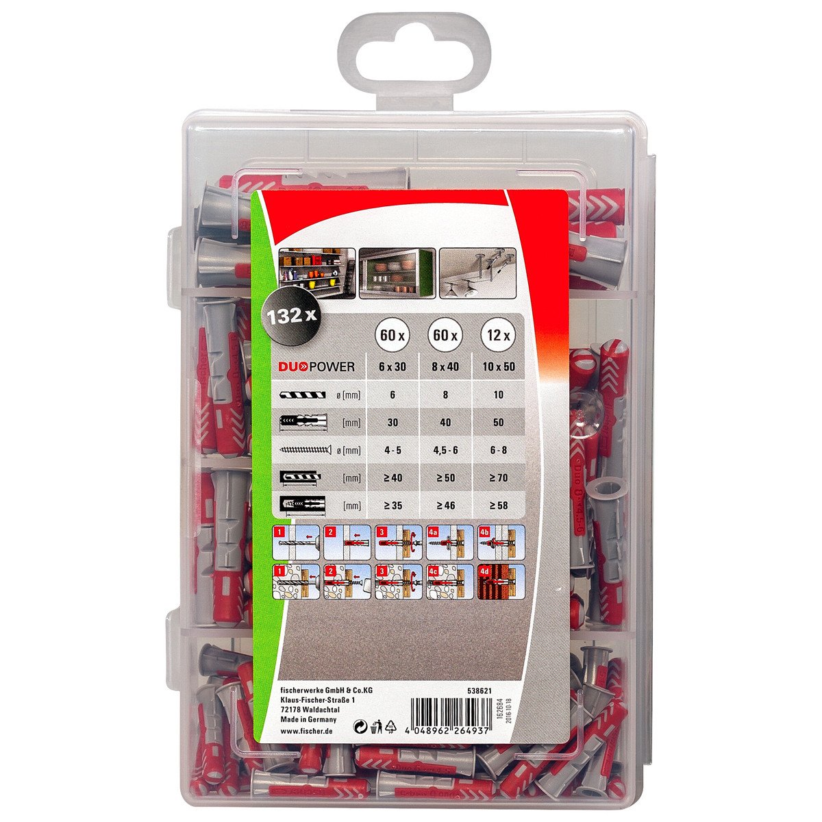 Alternatieve afbeelding voor Fischer assortimentsdoos profi-box duopower
