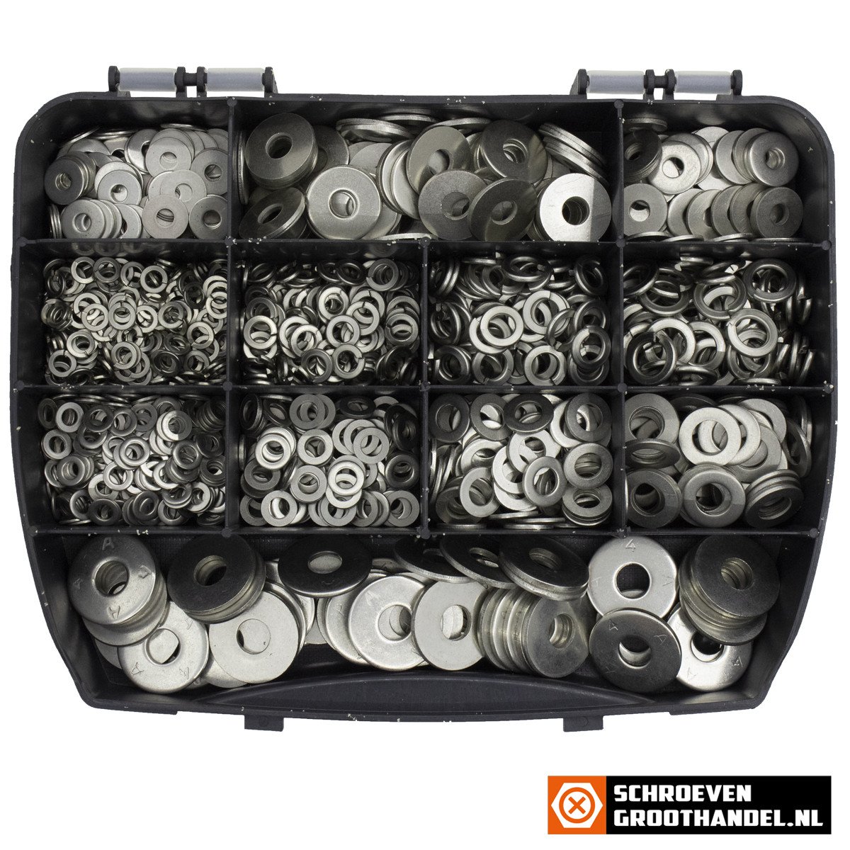 Alternatieve afbeelding voor Assortimentskoffer ringen rvs A4 (AISI-316) 1175-delig