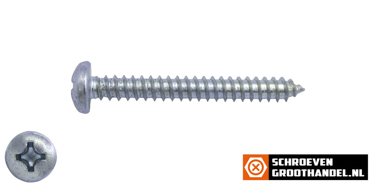 Alternatieve afbeelding voor Parkers verzinkt 4,8x50mm cilinderkop philips DIN 7981 200 stuks