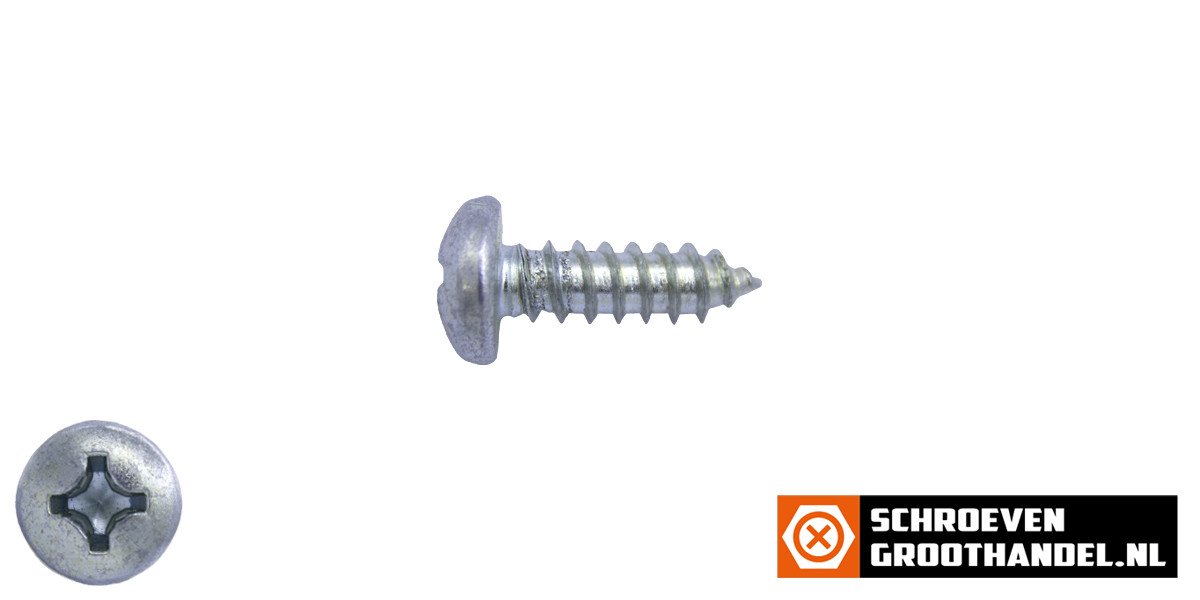Alternatieve afbeelding voor Parkers verzinkt 5,5x13mm cilinderkop philips DIN 7981 200 stuks