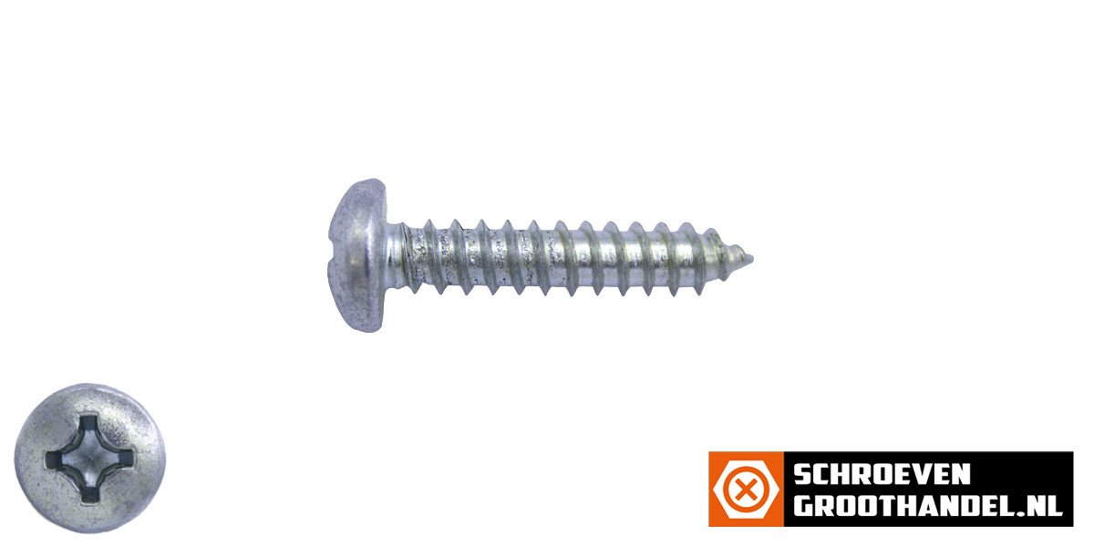 Alternatieve afbeelding voor Parkers verzinkt 6,3x19mm cilinderkop philips DIN 7981 200 stuks