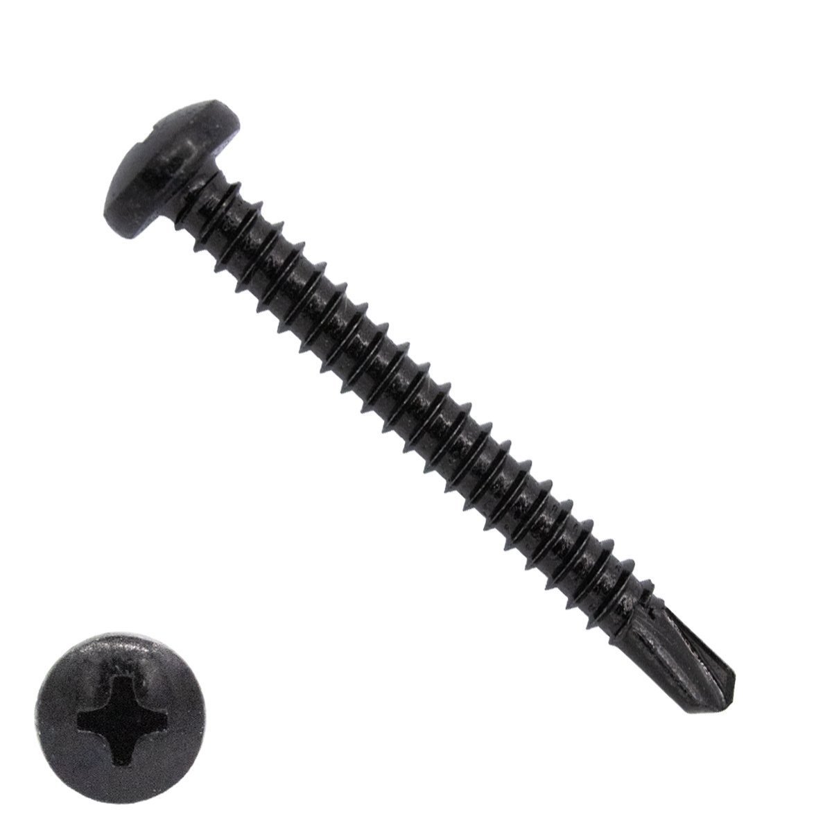 Alternatieve afbeelding voor Boorschroeven zwart verzinkt 4,8x50mm cilinderkop philips DIN 7504-P 200 stuks
