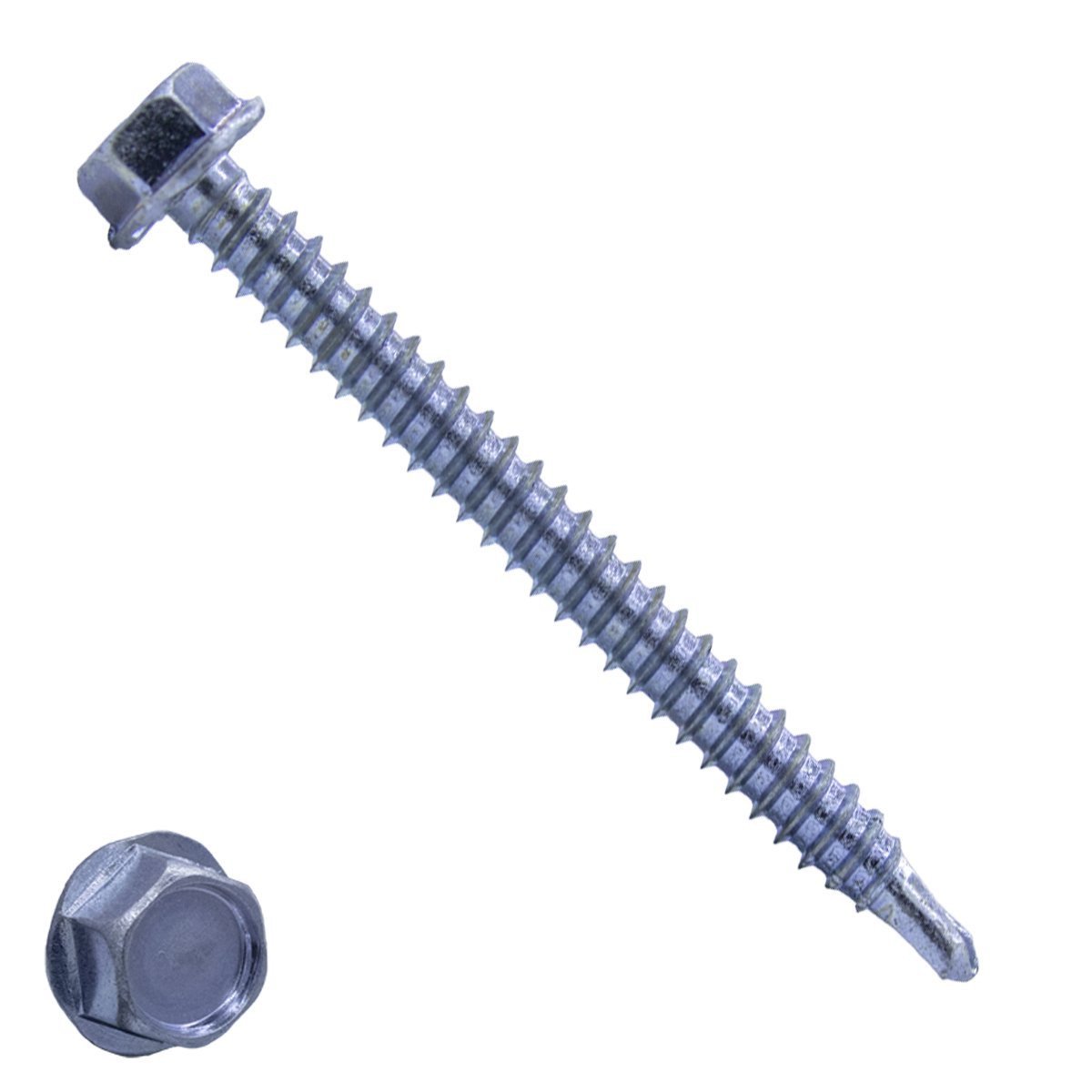 Alternatieve afbeelding voor Boorschroeven verzinkt 6,3x75mm zeskantkop DIN 7504-K 200 stuks