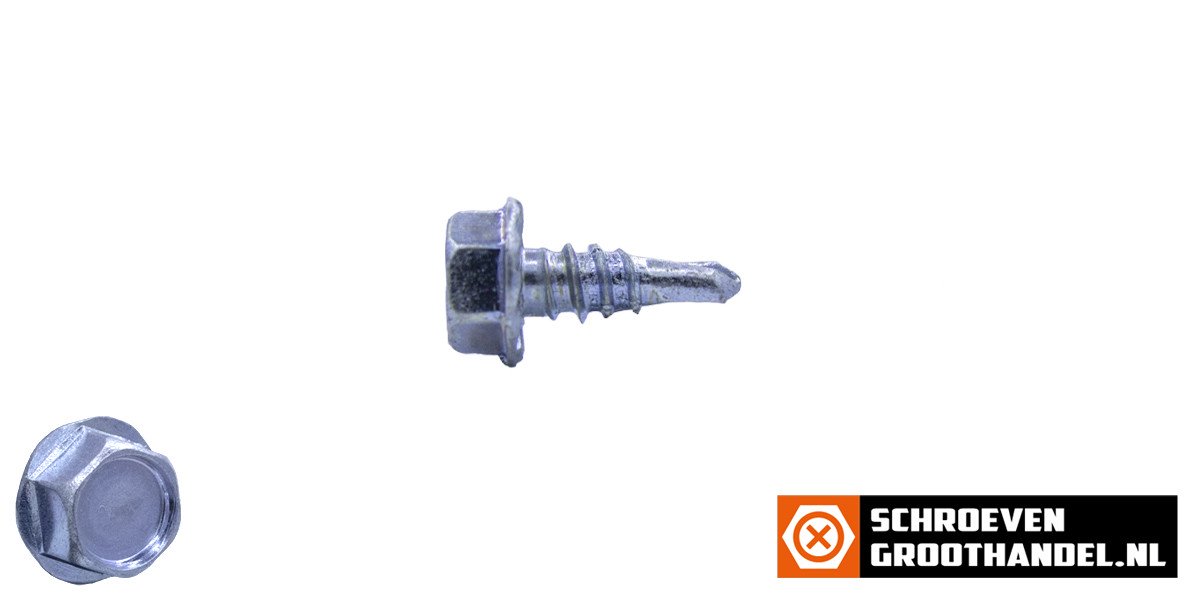Alternatieve afbeelding voor Boorschroeven verzinkt 4,2x13mm zeskantkop DIN 7504-K 200 stuks