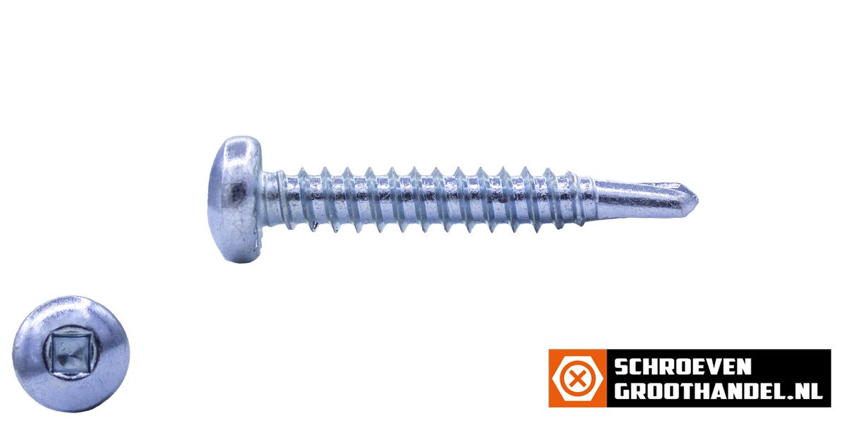 Alternatieve afbeelding voor Boorschroeven verzinkt 4,8x32mm cilinderkop squaredrive DIN 7504-V 200 stuks