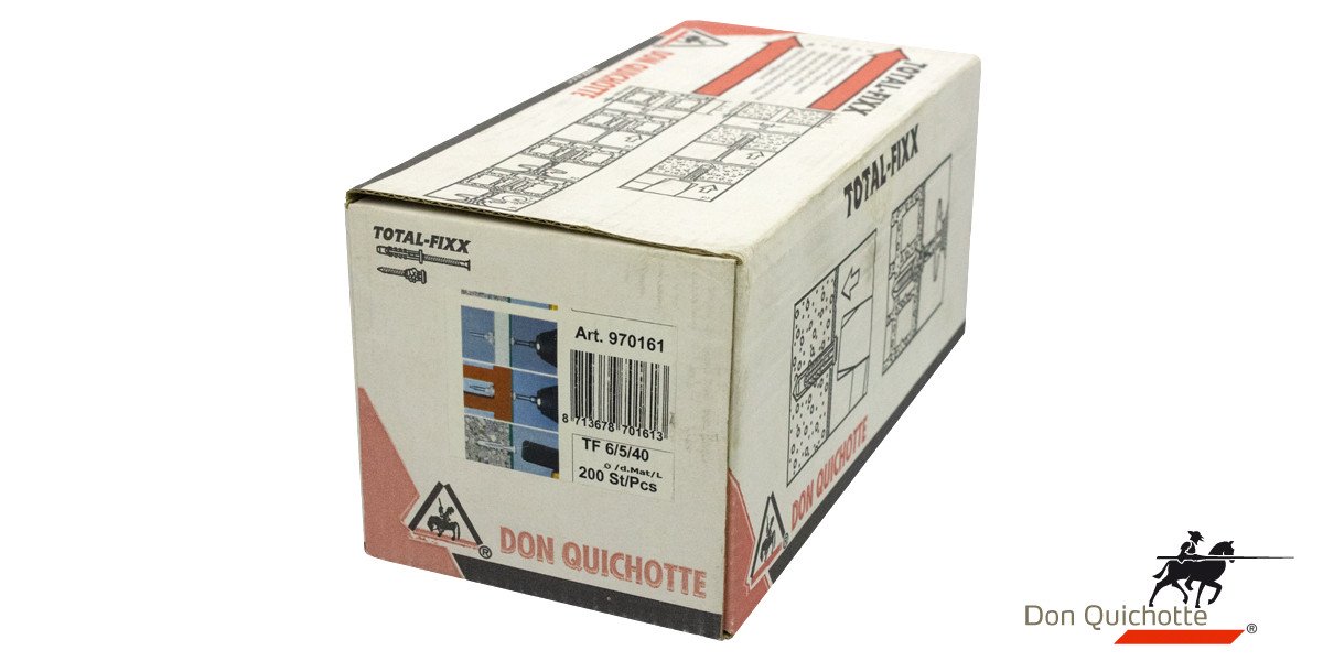 Alternatieve afbeelding voor Don Quichotte total fix M6x40 200 stuks