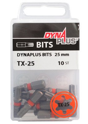 Alternatieve afbeelding voor Dynaplus bit TORX-25 ORANJE 25mm 10 stuks