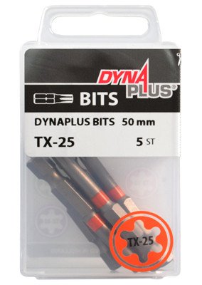 Alternatieve afbeelding voor Dynaplus bit TORX-25 ORANJE 50mm 5 stuks