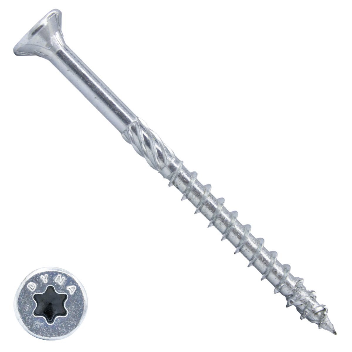 Alternatieve afbeelding voor Dynaplus spaanplaatschroeven 5x120mm deeldraad verzinkt platkop torx 200 stuks
