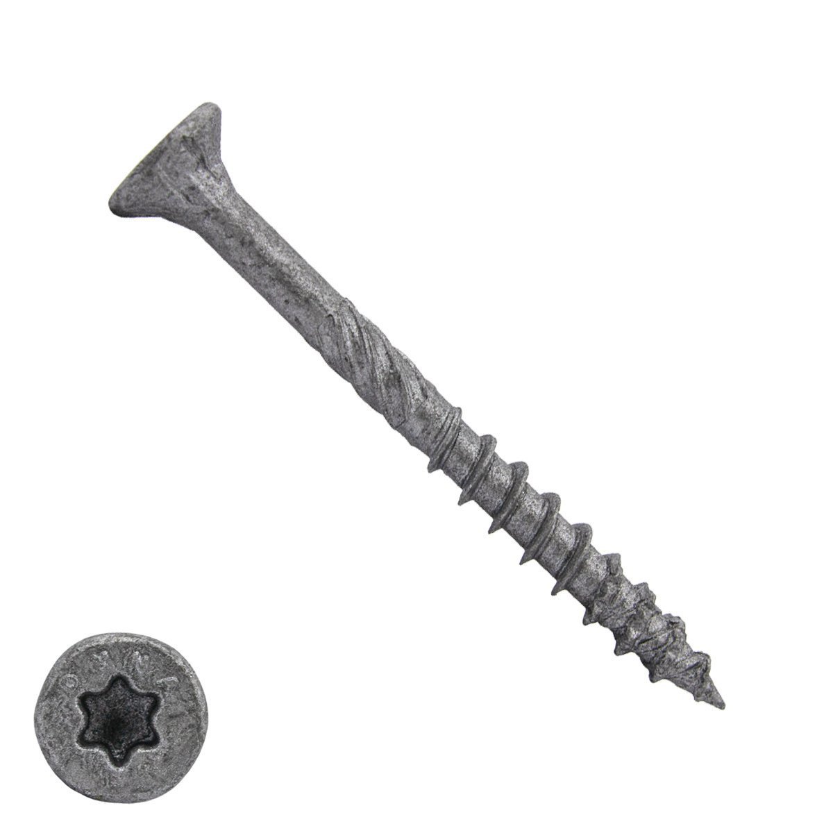 Alternatieve afbeelding voor Dynaplus spaanplaatschroeven 5x50mm deeldraad ar-coating grijs platkop torx 200 stuks