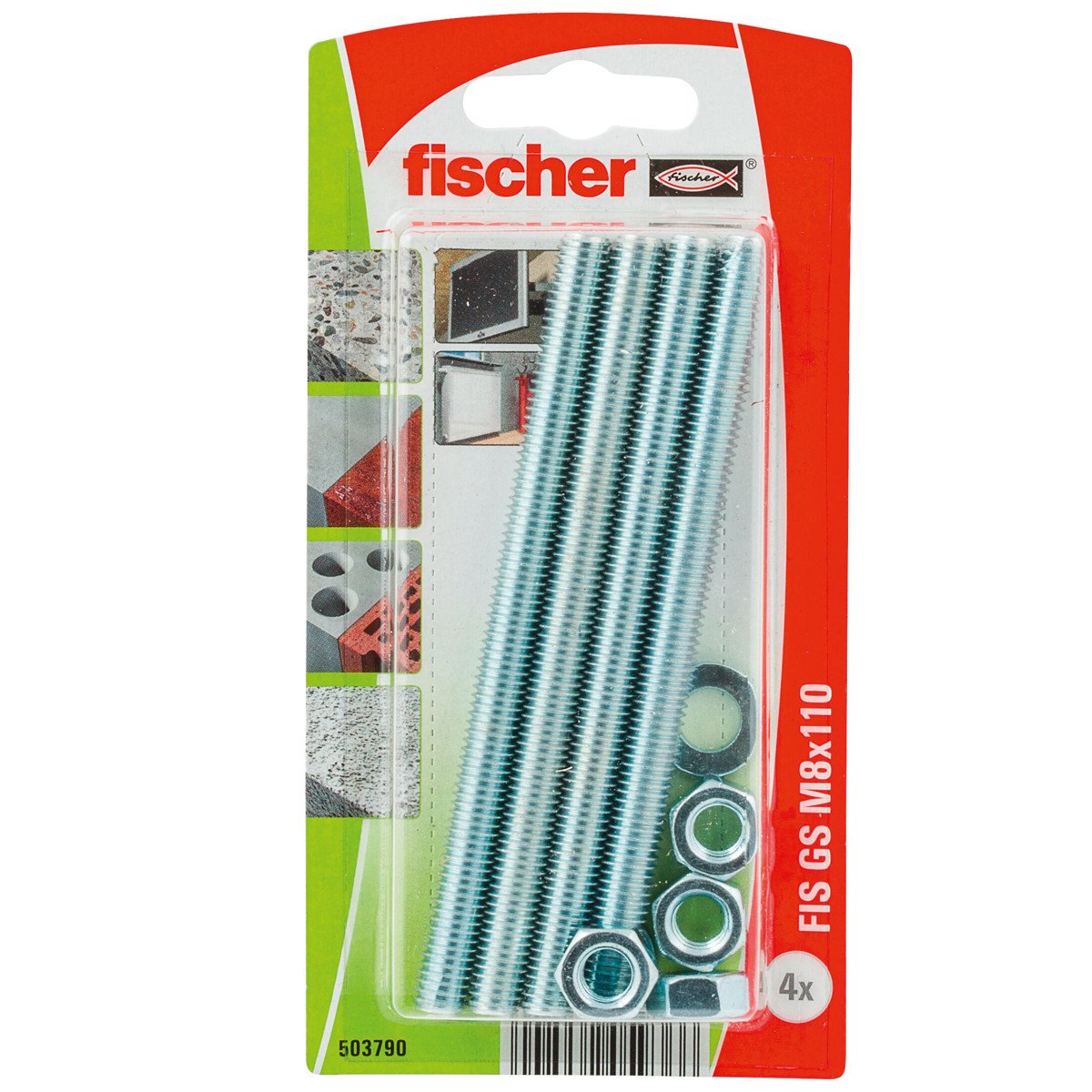 Alternatieve afbeelding voor Fischer ankerstang FIS GS M8x110mm 4 stuks
