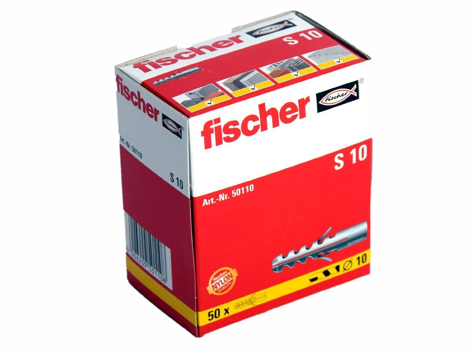 Alternatieve afbeelding voor Fischer pluggen S 10 50 stuks