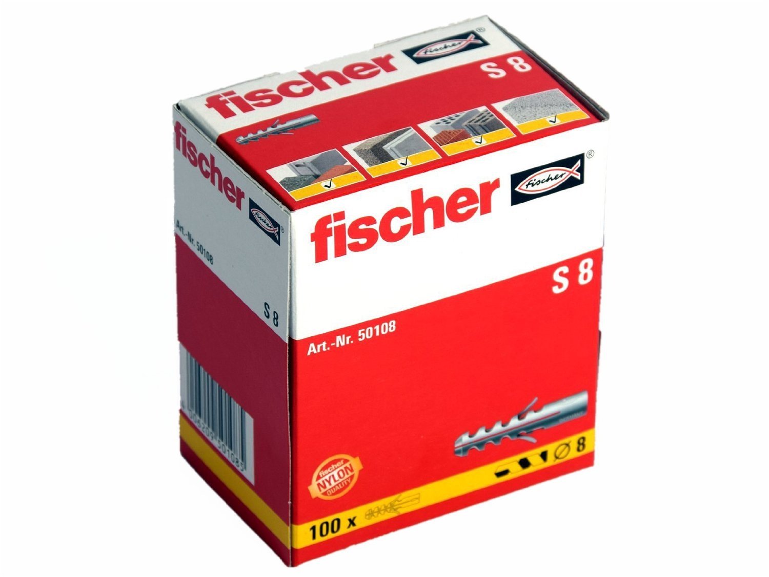 Alternatieve afbeelding voor Fischer pluggen S 8 100 stuks