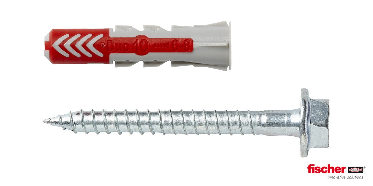 Alternatieve afbeelding voor Fischer Duopower pluggen 10x50 S met zeskantschroeven 25 stuks