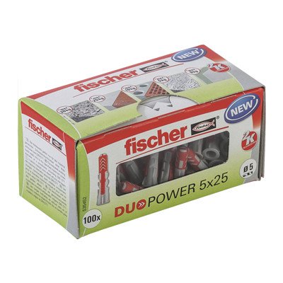 Alternatieve afbeelding voor Fischer Duopower pluggen 5x25 100 stuks