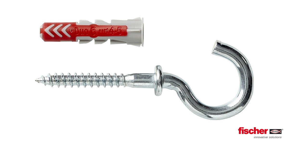 Alternatieve afbeelding voor Fischer Duopower pluggen 6x30 RH K met ronde haken 6 stuks