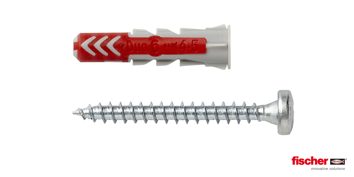 Alternatieve afbeelding voor Fischer Duopower pluggen 6x30 S PH met bolkopschroeven 50 stuks