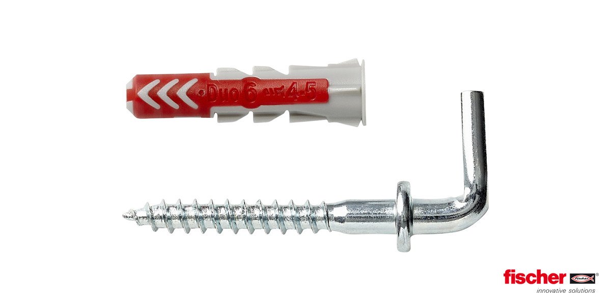 Alternatieve afbeelding voor Fischer Duopower pluggen 6x30 WH K met winkelhaken 6 stuks