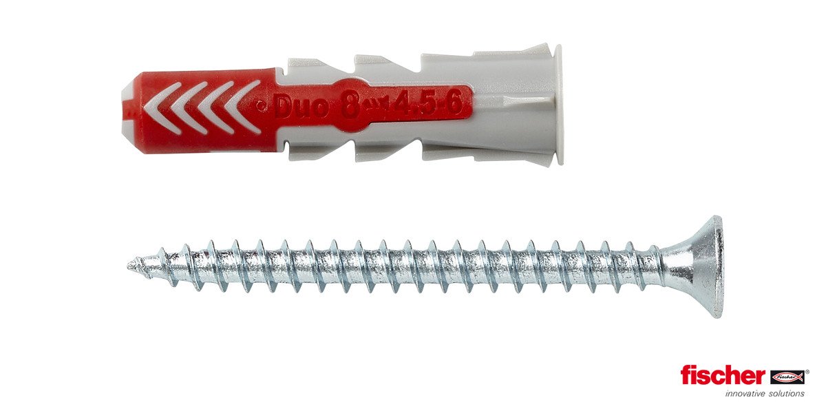 Alternatieve afbeelding voor Fischer Duopower pluggen 8x40 S met schroeven 50 stuks