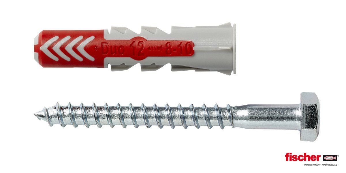 Alternatieve afbeelding voor Fischer Duopower pluggen 12x60 S met zeskantschroeven 2 stuks