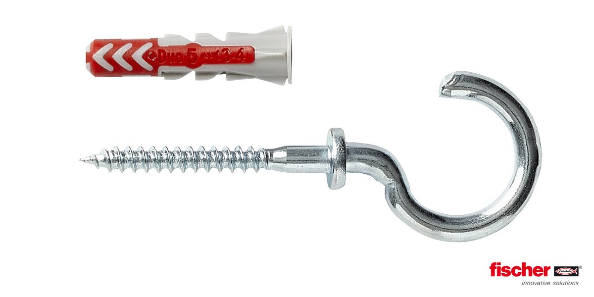Alternatieve afbeelding voor Fischer Duopower pluggen 5x25 RH K met ronde haken 8 stuks