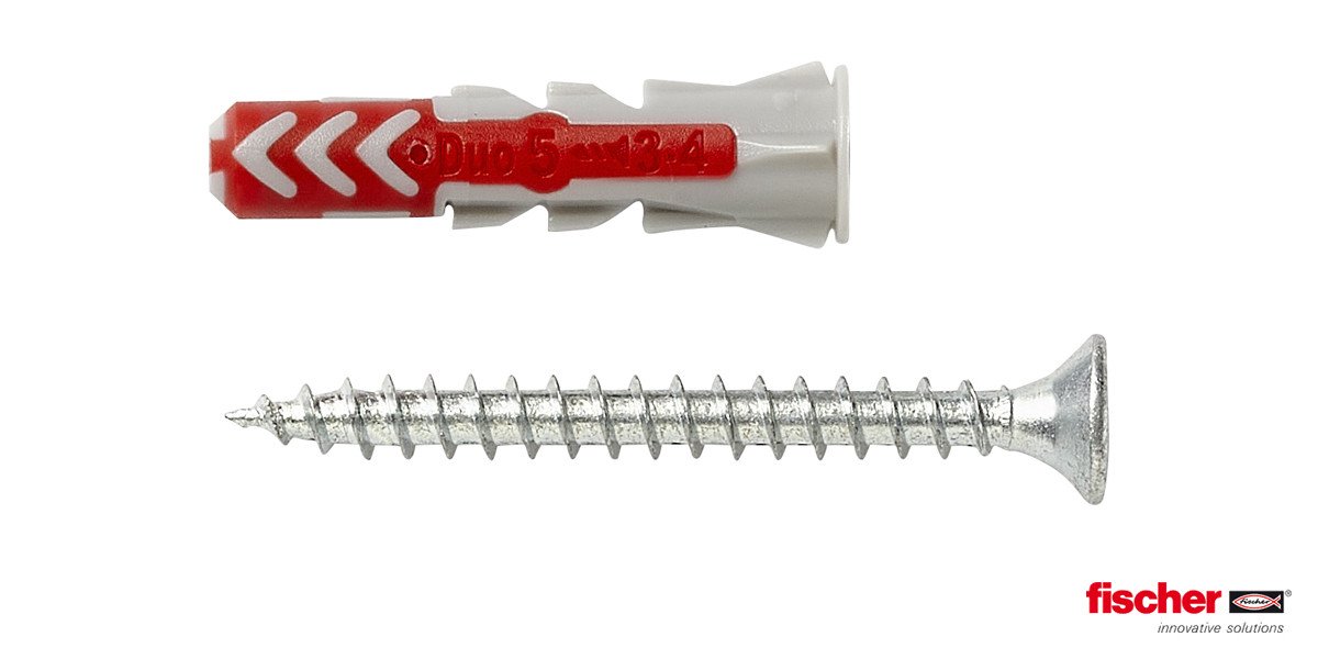 Alternatieve afbeelding voor Fischer Duopower pluggen 5x25 S met schroeven 50 stuks