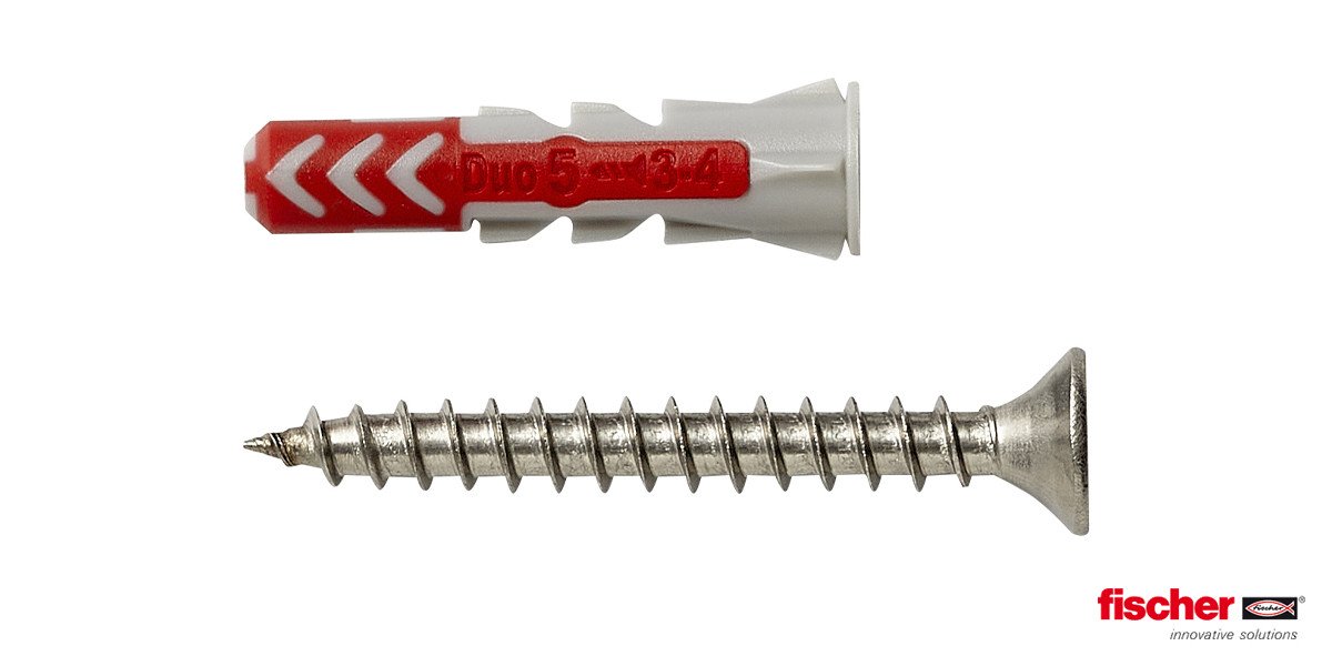 Alternatieve afbeelding voor Fischer Duopower pluggen 5x25 S A2 K met A2 schroeven 8 stuks