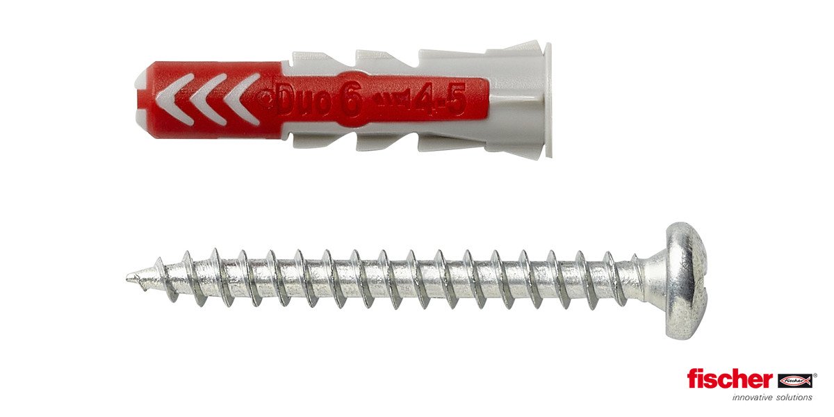 Alternatieve afbeelding voor Fischer Duopower pluggen 6x30 S PH K met bolkopschroeven 12 stuks
