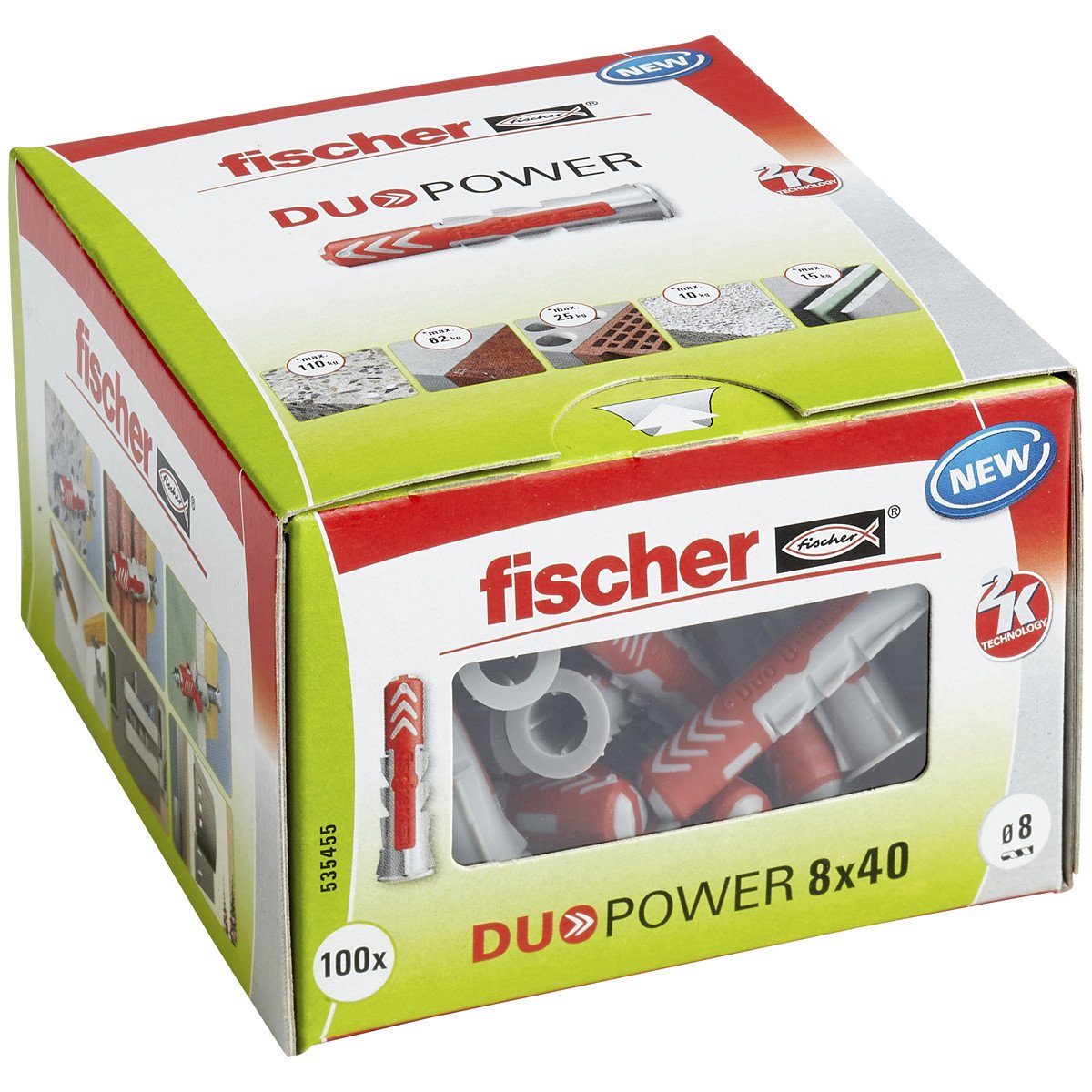 Alternatieve afbeelding voor Fischer Duopower pluggen 8x40 100 stuks