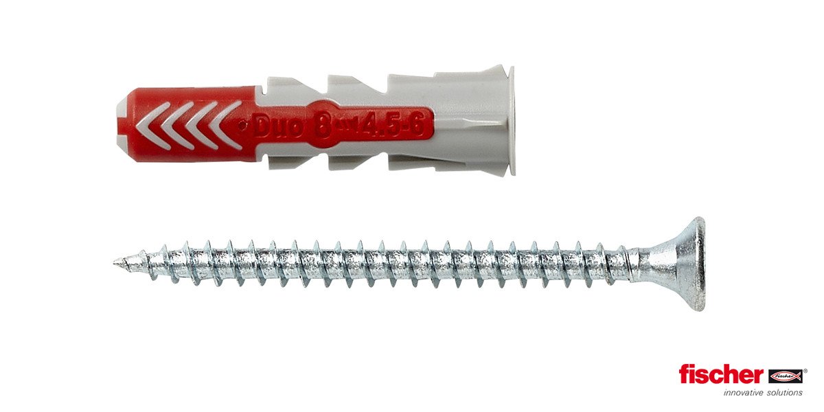 Alternatieve afbeelding voor Fischer Duopower pluggen 8x40 S K met schroeven 8 stuks