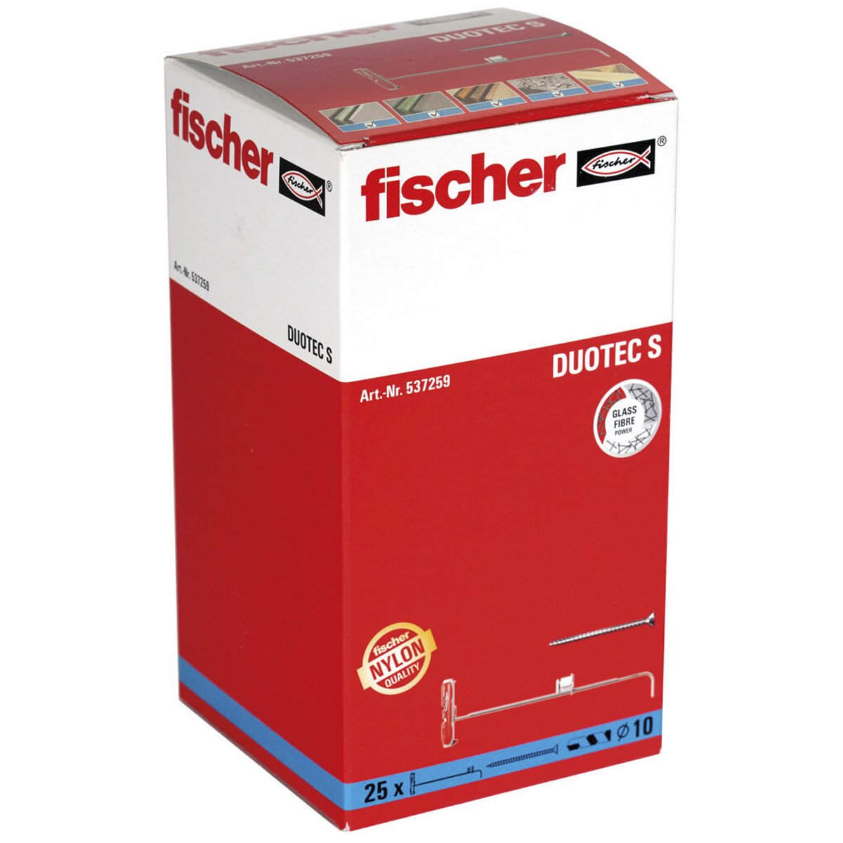 Alternatieve afbeelding voor Fischer DuoTec 10 S hollewandpluggen 10mm met schroeven 25 stuks