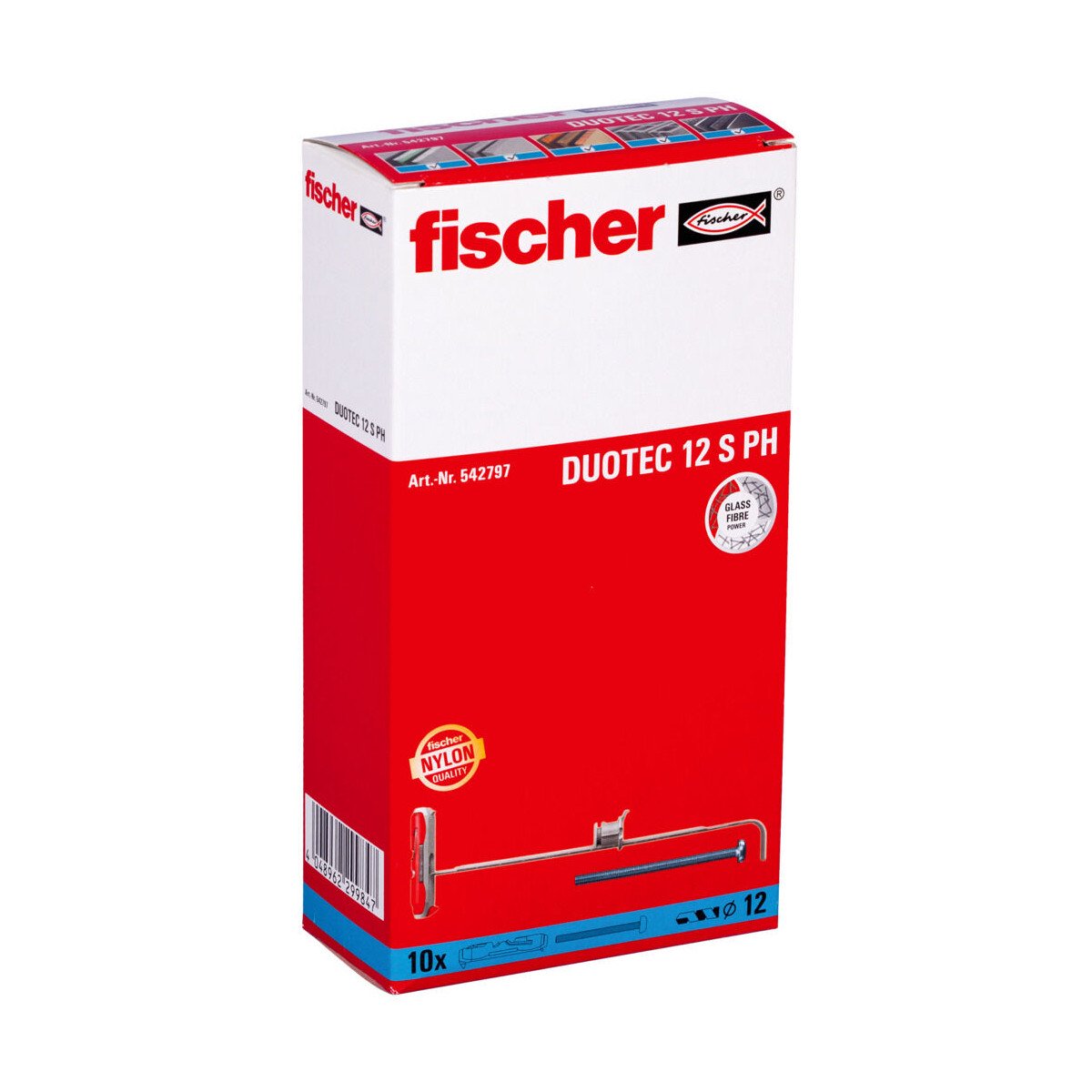 Alternatieve afbeelding voor Fischer DuoTec 12 S PH hollewandpluggen 12mm met bolkopschroeven 10 stuks