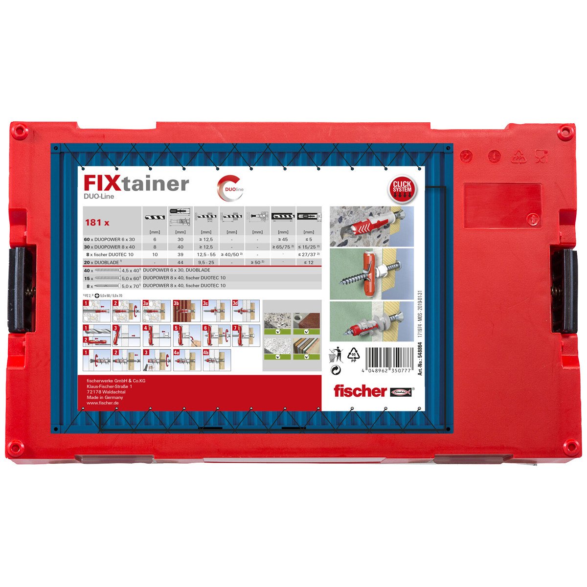 Alternatieve afbeelding voor Fischer assortimentsdoos Fixtainer Duoline