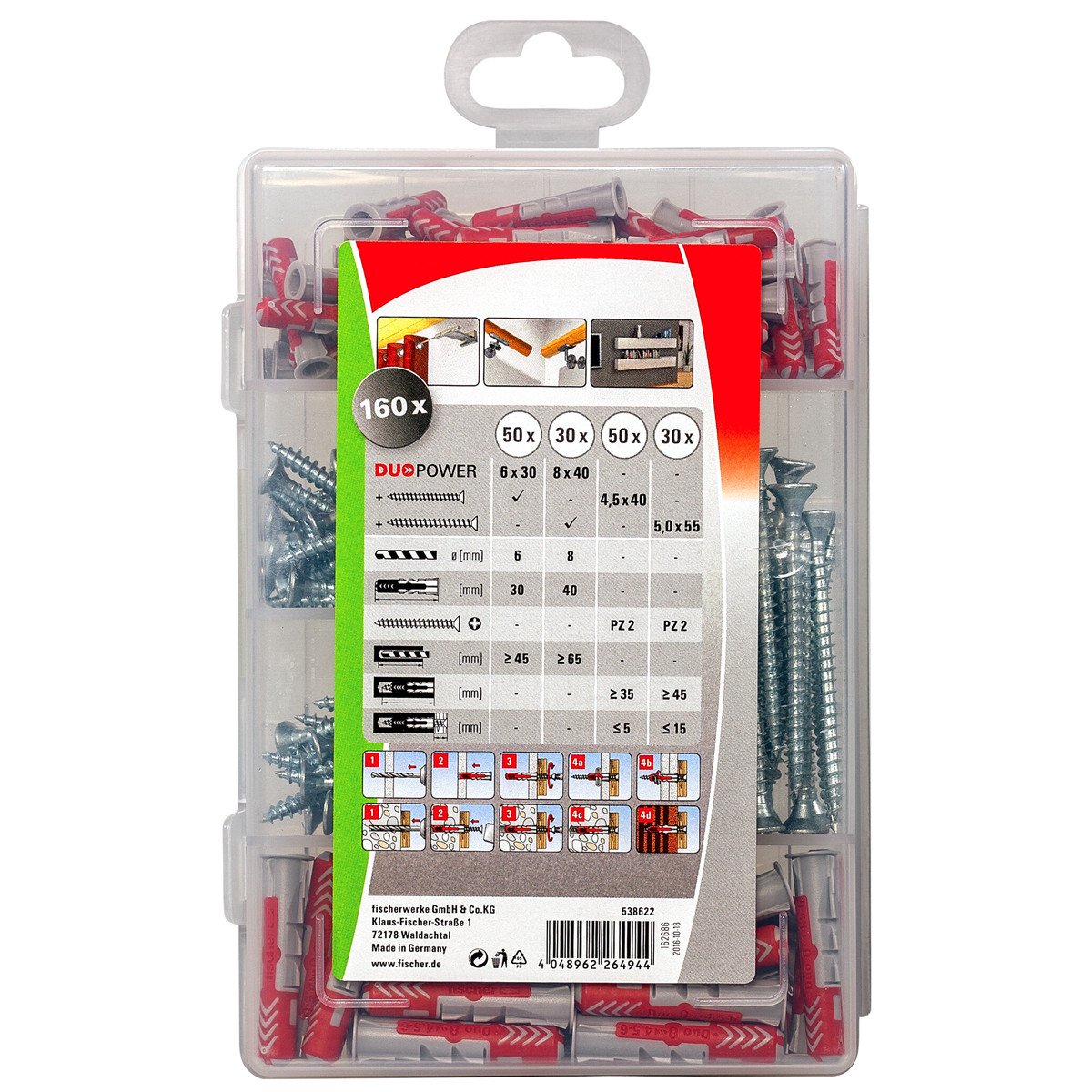 Alternatieve afbeelding voor Fischer assortimentsdoos profi-box duopower met schroeven