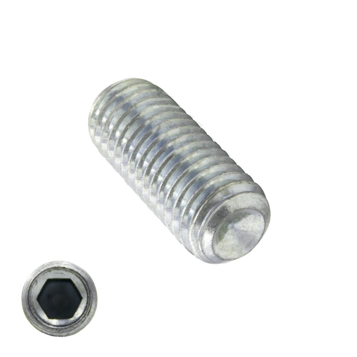 Alternatieve afbeelding voor Stelschroeven verzinkt DIN916/ISO4029 kratereind M4x4mm 200 stuks