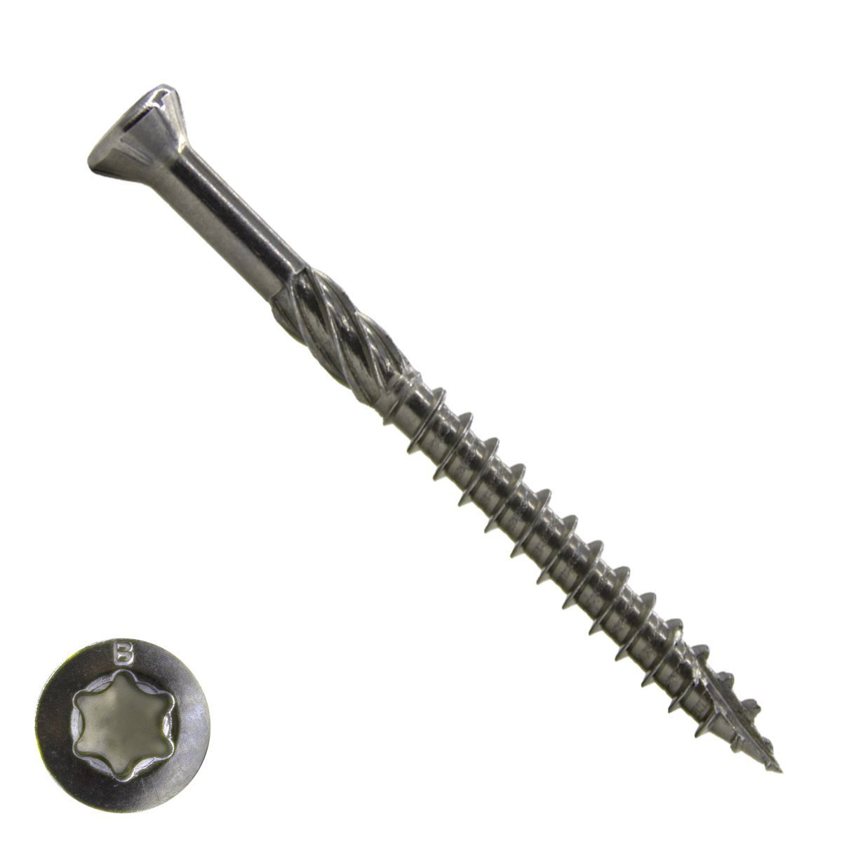Alternatieve afbeelding voor Houtbouwschroeven CSK 5,0x80/48 mm RVS C1 freeskop TORX 200 stuks