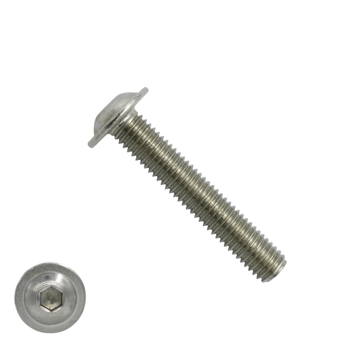 Alternatieve afbeelding voor Laagbolkopschroeven laagbolkop met flens M6 x 45mm RVS A2 TORX-30 ISO7380-2 100 stuks