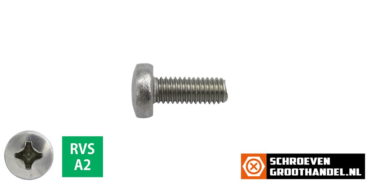 Alternatieve afbeelding voor Metaalschroeven cilinderkop M3 x 10mm DIN7985 RVS A2 philips 200 stuks